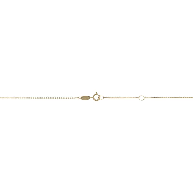 14k Yellow Gold Diamond Cut Tassel Drop Necklace (adjusts to 17 or 18 Inches)