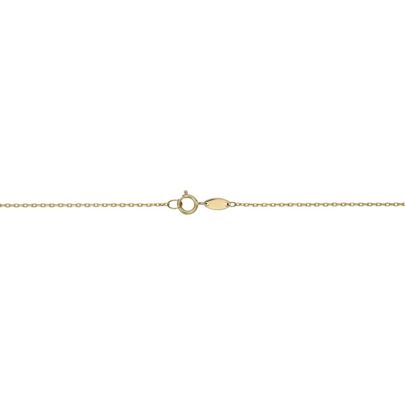 14k Yellow Gold Interlocking Circle Geometric Necklace (17 inches)
