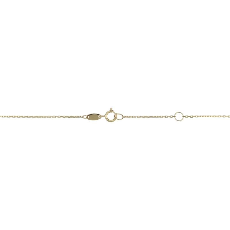 14k Yellow Gold or Rose Gold Cube Station Adjustable Drop Necklace (adjusts to 17 or 18 inches)