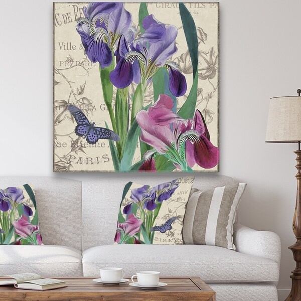Shop Designart 'Vintage Flowers III' Cottage Canvas Art Print - On Sale ...