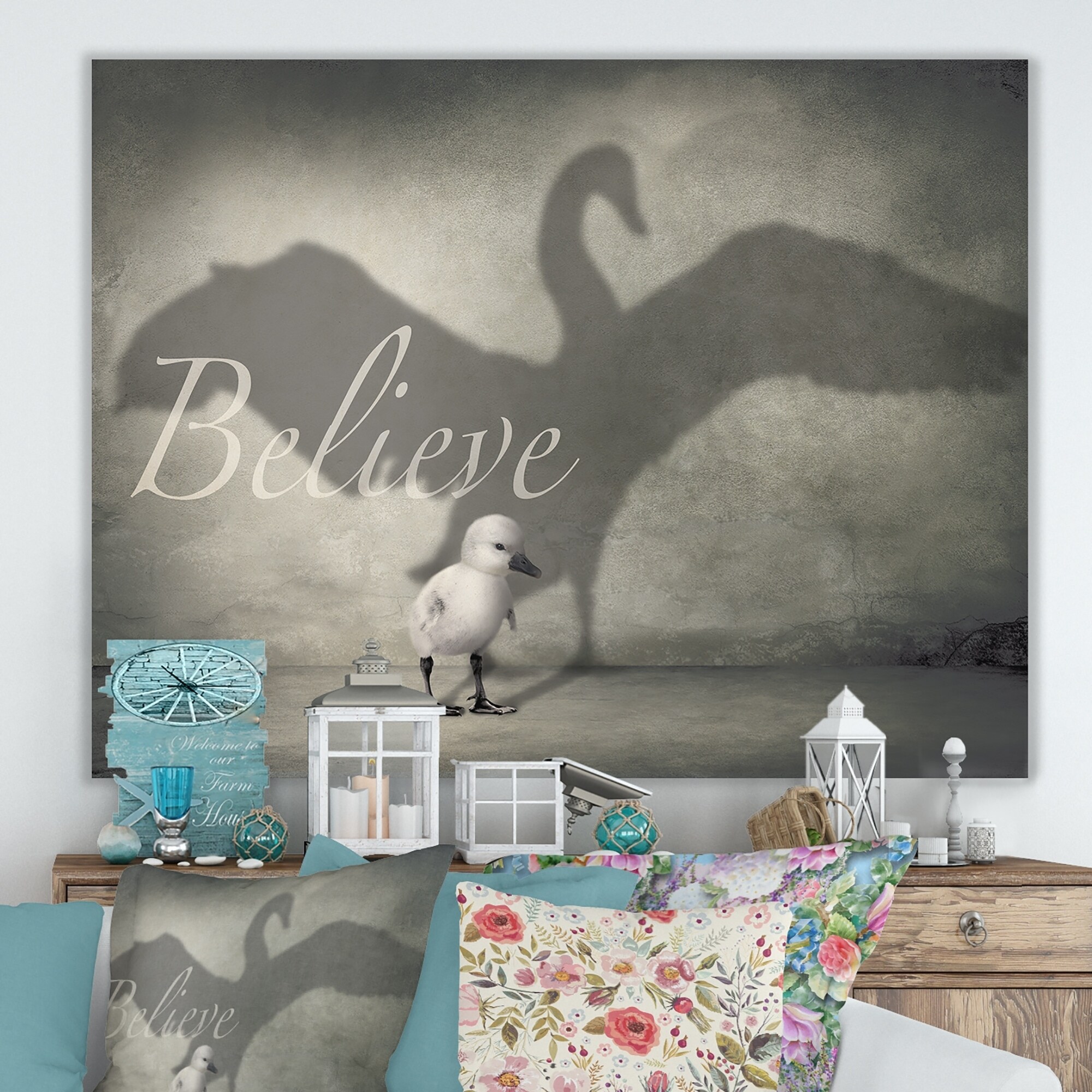 Shop Designart Believe Shadow Iv Cottage Canvas Artwork