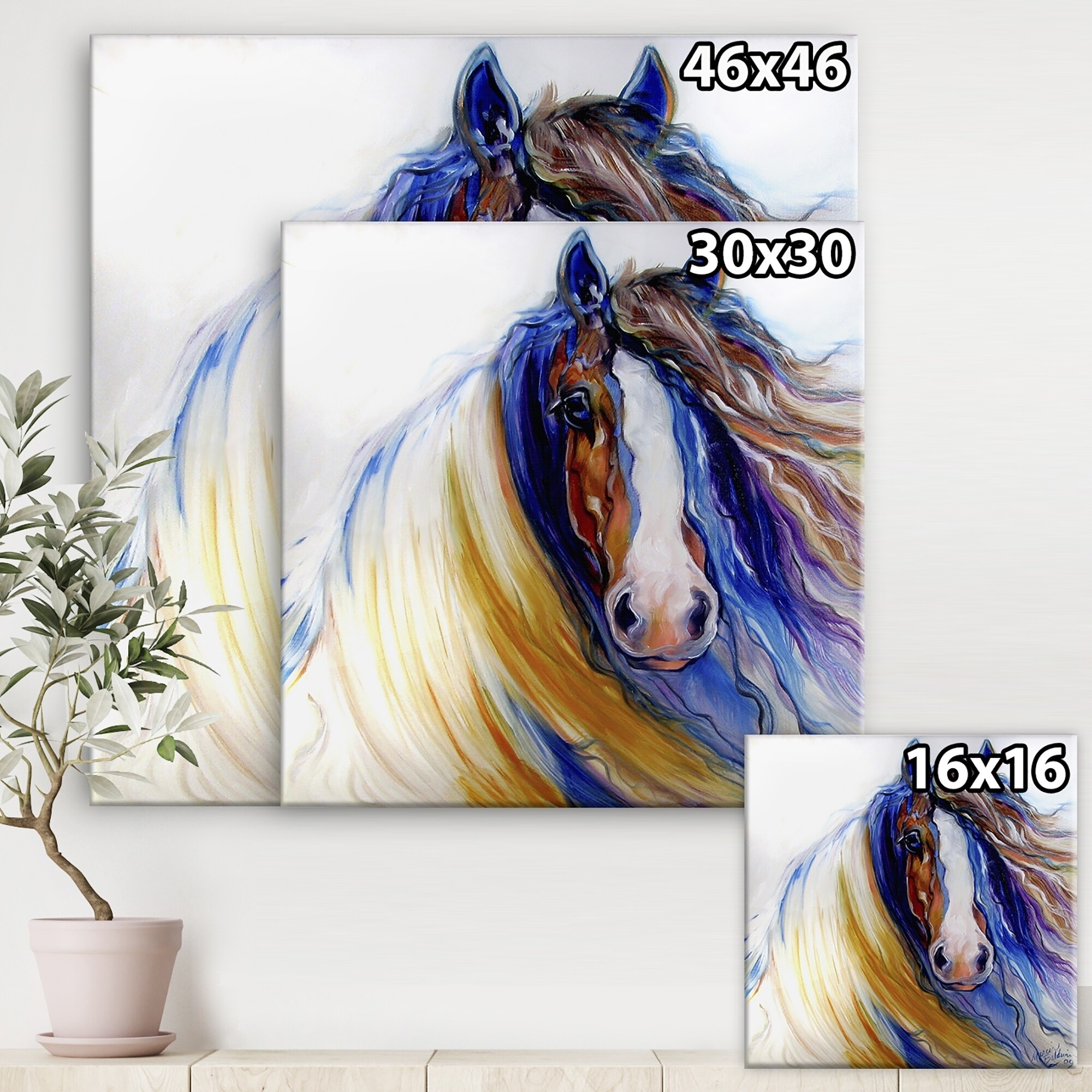 Shop Designart Gypsy Vanner Rouge Cottage Canvas Artwork On