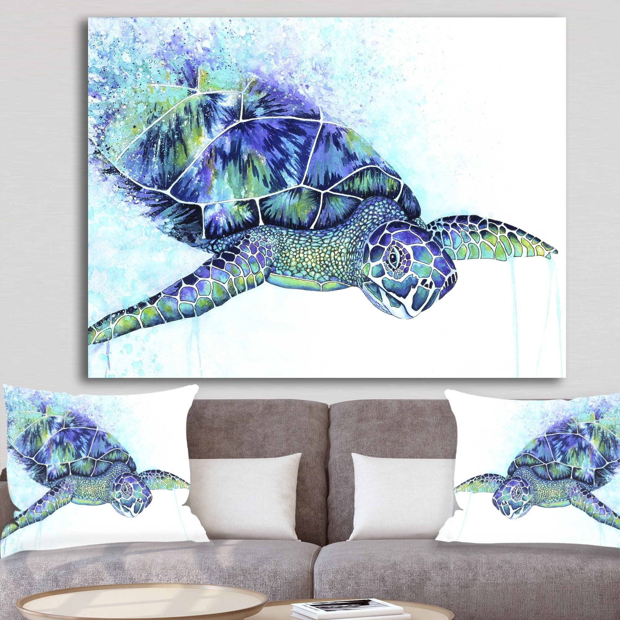 Shop Designart Sea Turtle Cottage Canvas Artwork On Sale