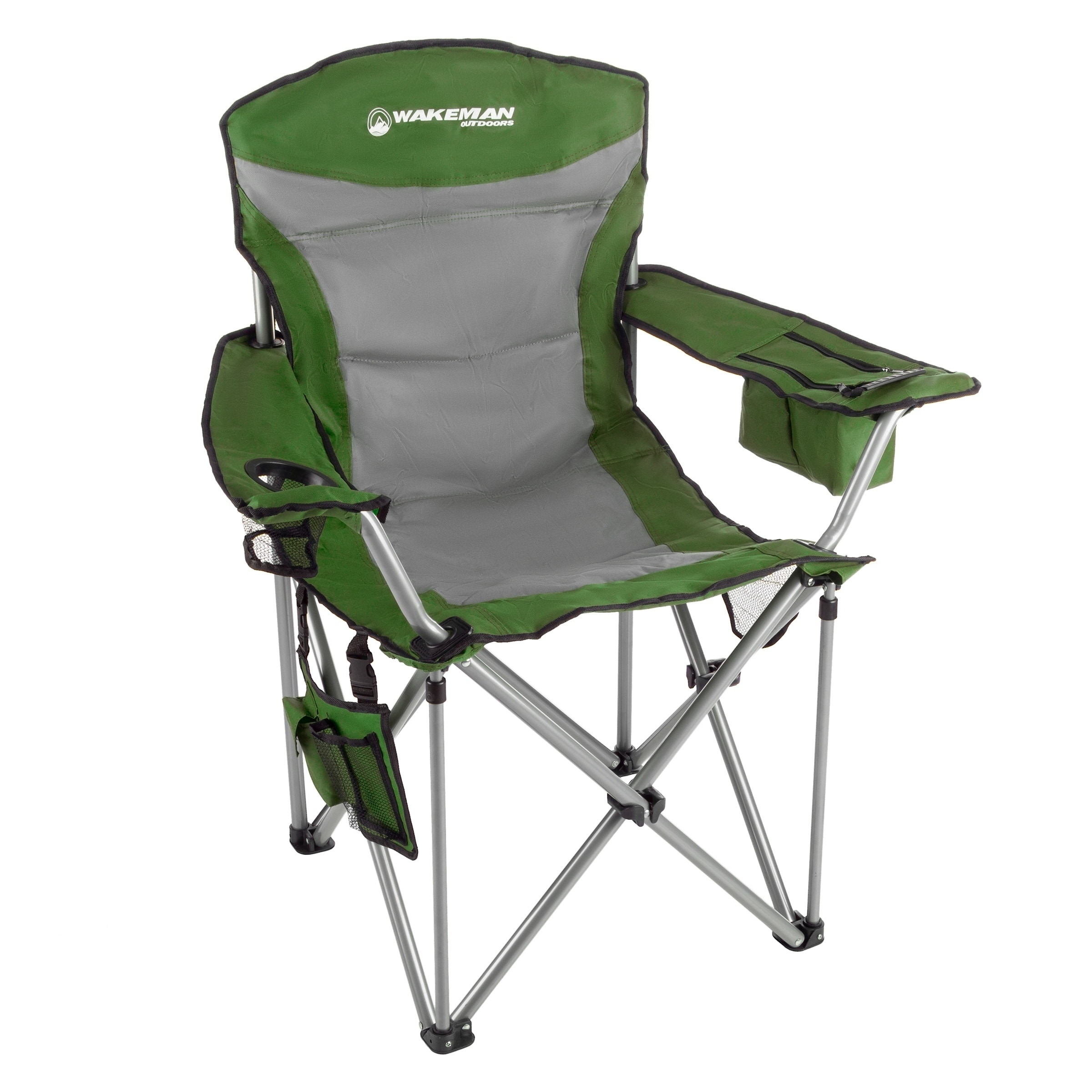Wakeman Outdoors Heavy Duty 850 Pound High Weight Capacity Big Tall Quad Seat Camp Chair With Cupholder/cooler/carrying Bag