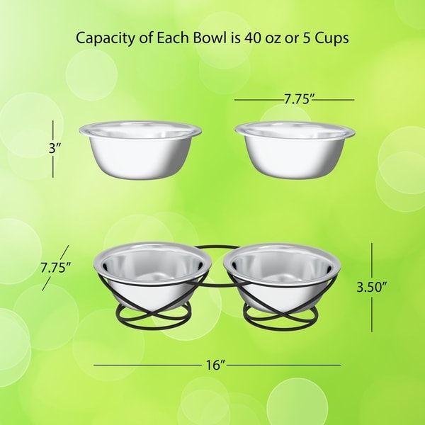 stainless steel dog bowls elevated stand