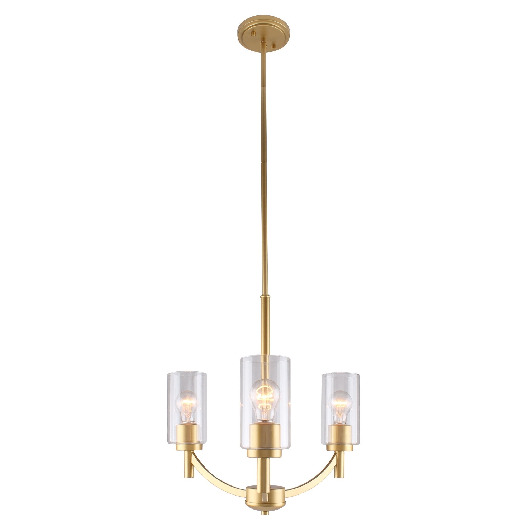 Eglo Devora 3-Light Chandelier with Antique Gold Finish and Clear Glass - Chandeliers For Bedrooms by Overstock.com