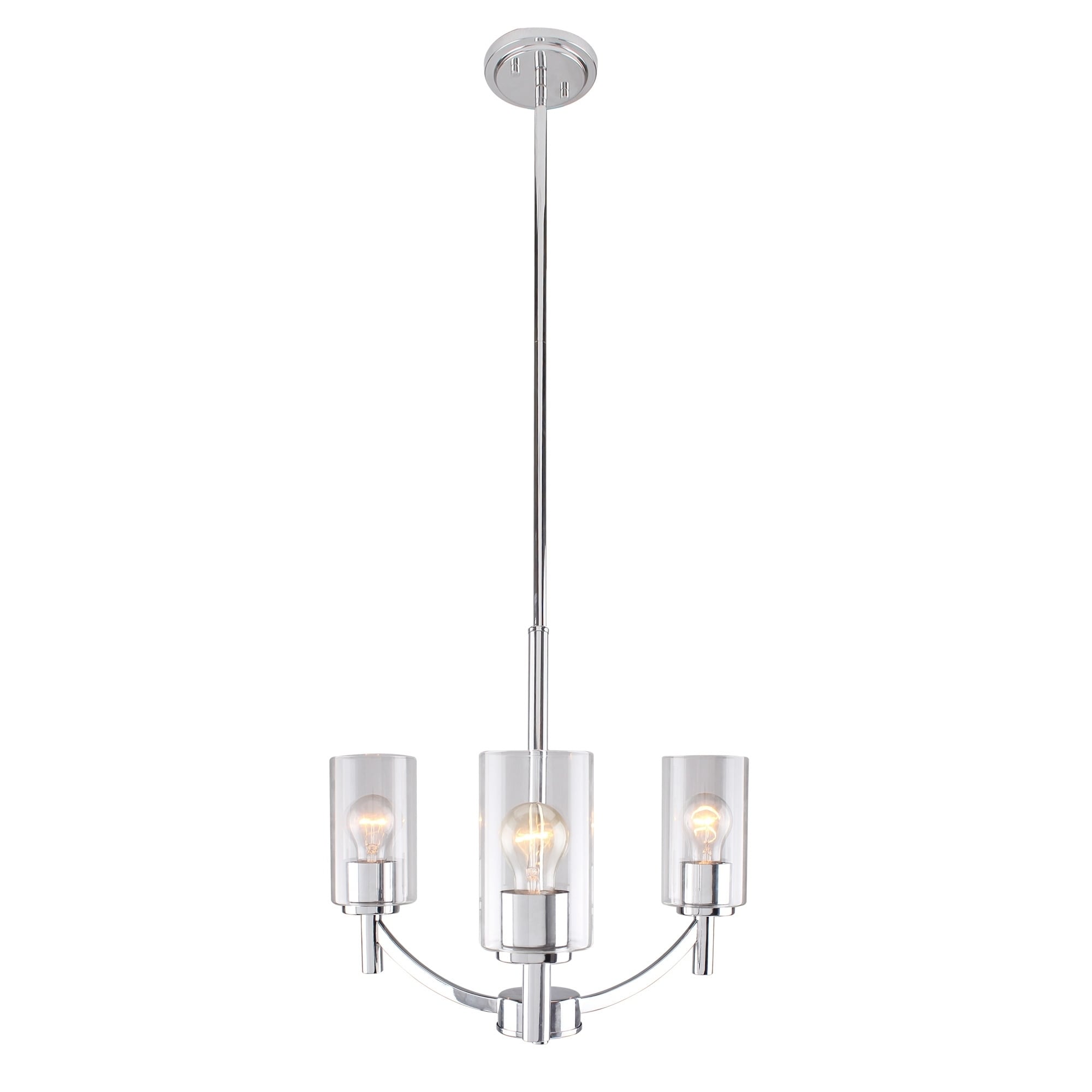 Eglo Devora 3-Light Chandelier with Chrome Finish and Clear Glass - Chandeliers For Bedrooms by Overstock.com