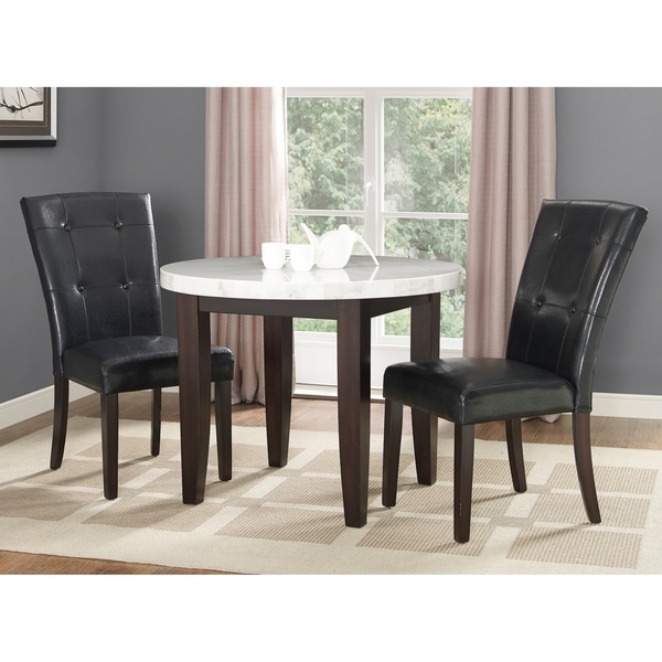 Fairfax White Marble 3PC Dining Set by Greyson Living. Opens flyout.