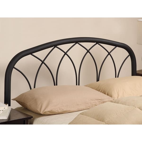 Preston Weaved Full Queen Black Metal Headboard Overstock 27781591