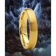 preview thumbnail 2 of 1, Dome Tungsten Ring Goldtone Wedding Band 4mm Men Women Comfort Fit
