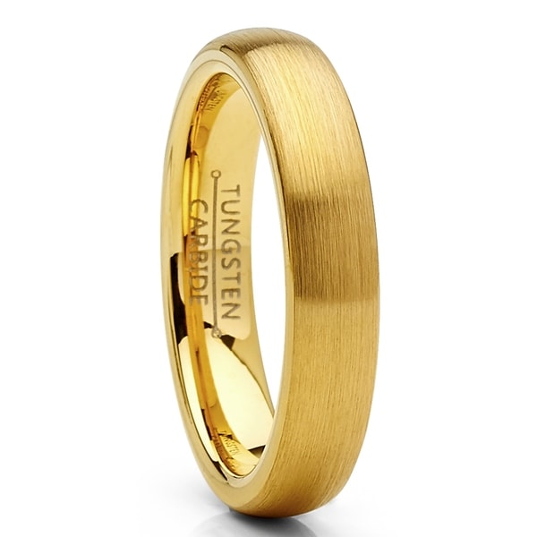 10K White Gold 4mm Domed Standard Comfort-Fit Wedding Band Ring for Men /& Women with Double Milgrain