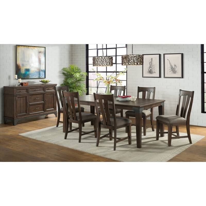 Whiskey River Gun Powder Grey Splat Back Side Chairs (Set of 2)