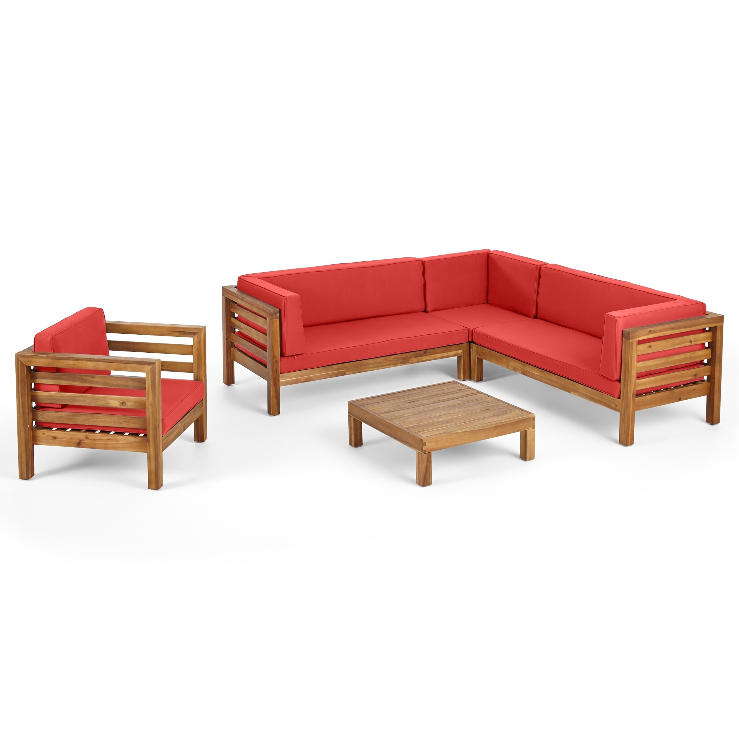 Home 6 seater best sale wooden corner sofa set