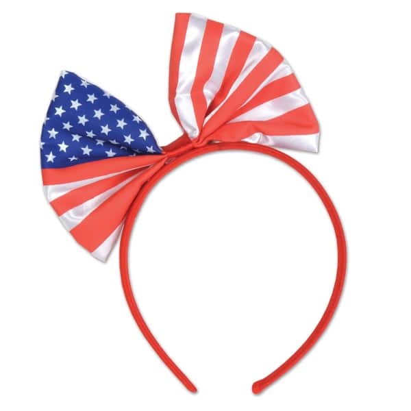 slide 1 of 1, Beistle Patriotic Theme Costume Party Bow 12-piece Headband Set