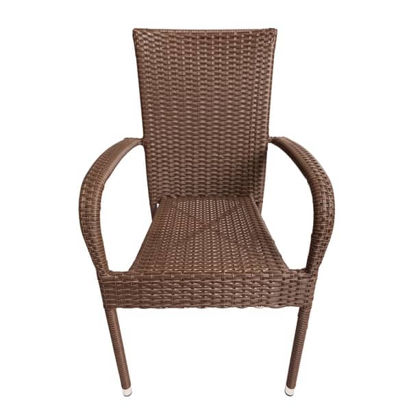 Havenside Home Wetau Stackable Outdoor Wicker Chairs Set Of Stackable Outdoor Wicker Chairs