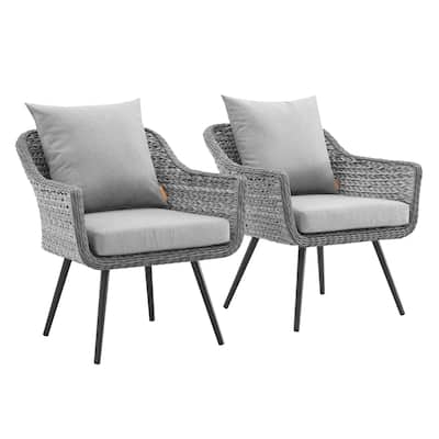 Endeavor Armchair Outdoor Patio Wicker Rattan Set of 2