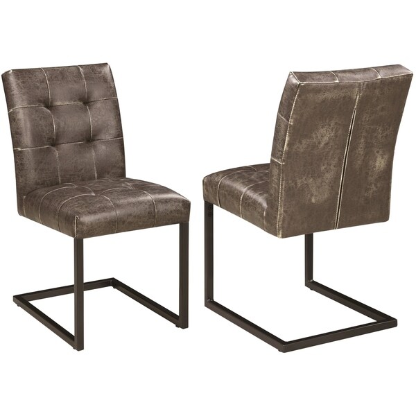 Shop Modern Sled Base Design Tufted Upholstered Dining Chairs Set Of 2