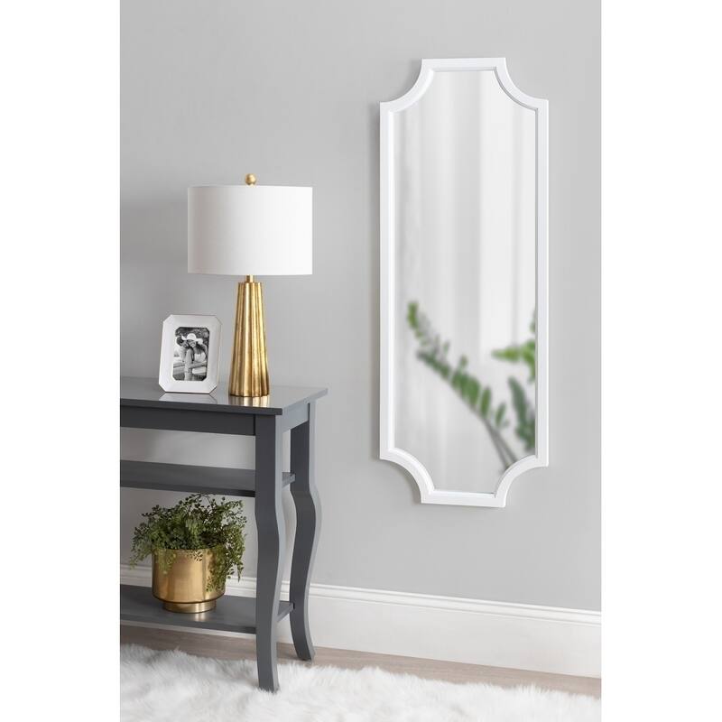Carson Carrington Ulfhestra Full Length Framed Scallop Wall Mirror - 18x48