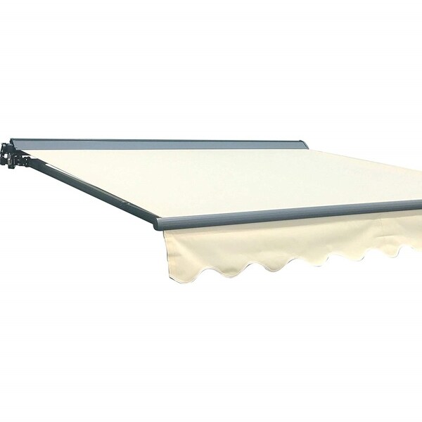 ALEKO Sunshade Half Cassette Retractable Patio Deck Awning 16x10 ft Burgundy