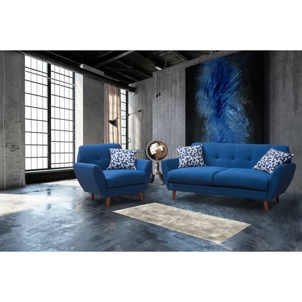 Shop Toronto Blue Linen 71 Sofa On Sale Free Shipping Today