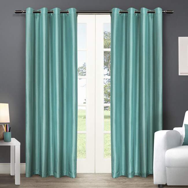 Shop Copper Grove Fulgence Faux Silk Grommet Top Panel Curtains