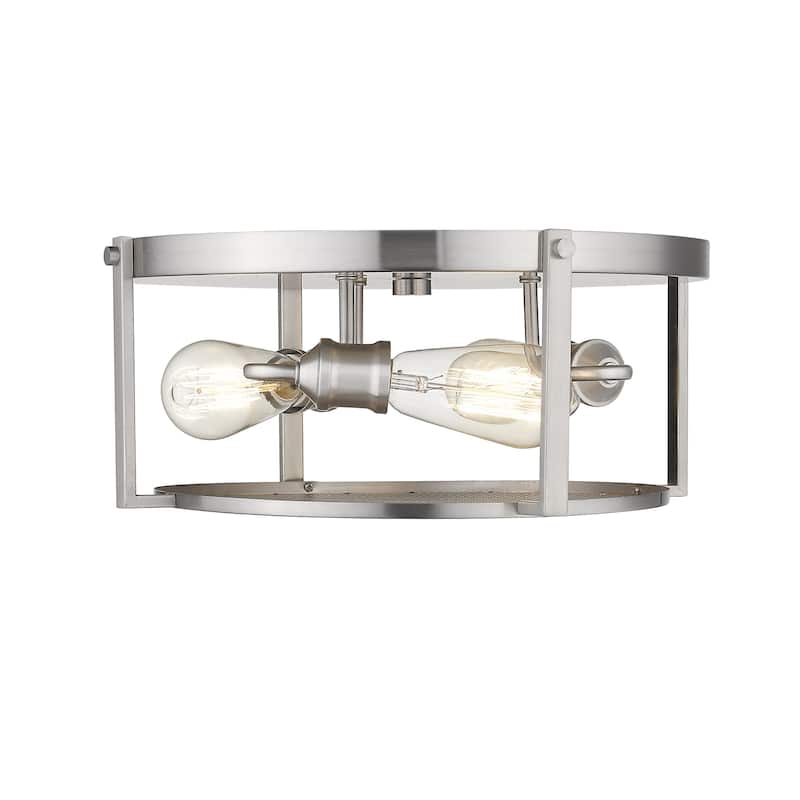 Halycon 3 Light Flush Mount in Brushed Nickel - Silver