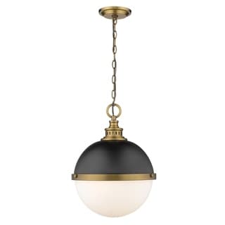 Peyton 2 Light Pendant in Matte Black + Factory Bronze