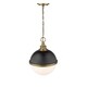 preview thumbnail 2 of 0, Peyton 2 Light Pendant in Matte Black + Factory Bronze