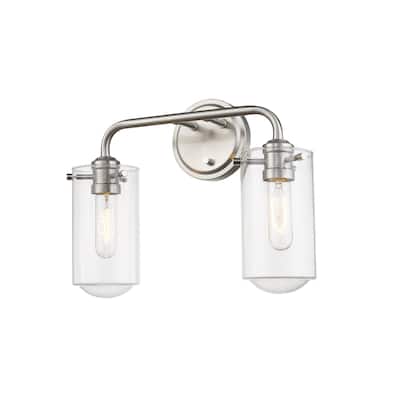 Delaney 2 Light Vanity in Brushed Nickel - Silver - Brushed Nickel