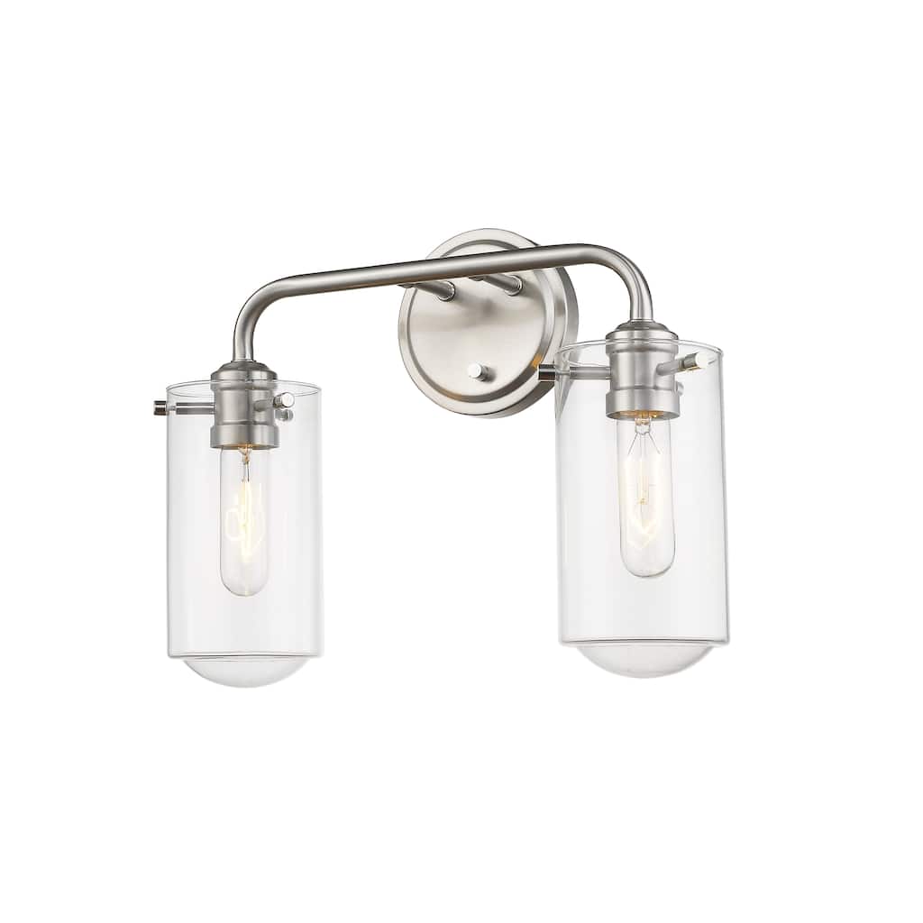 Delaney 2 Light Vanity in Brushed Nickel - Silver - Brushed Nickel