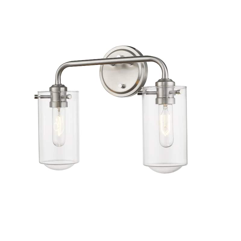 Delaney 2 Light Vanity in Brushed Nickel - Silver - Brushed Nickel