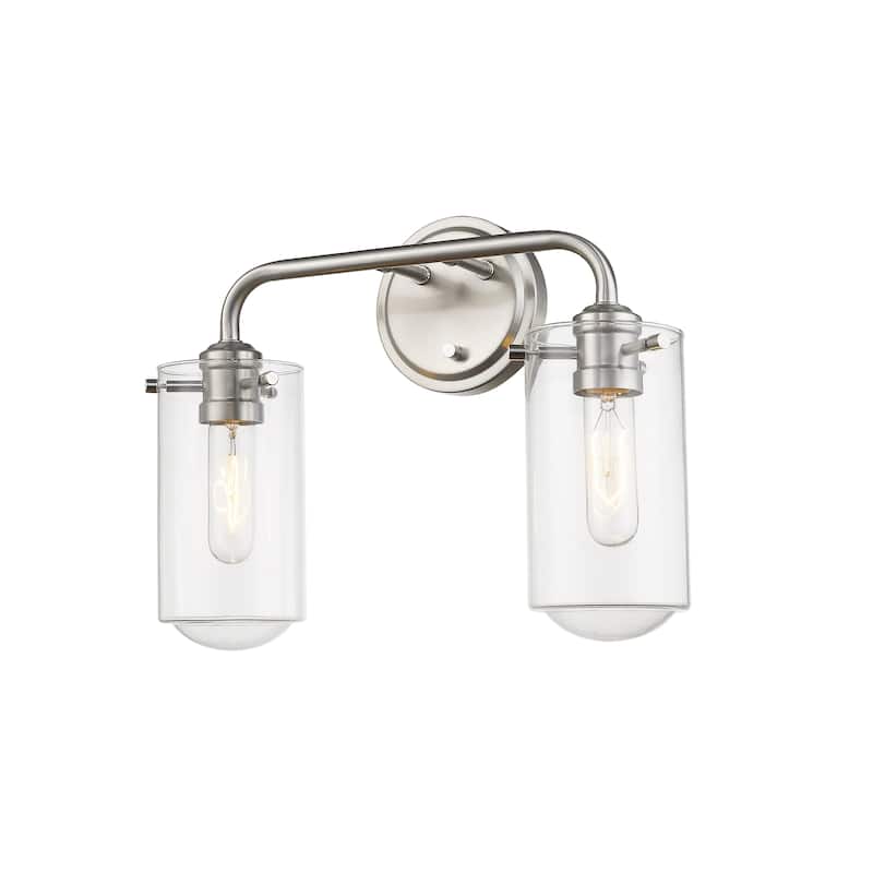 Delaney 2 Light Vanity in Brushed Nickel - Silver - Brushed Nickel