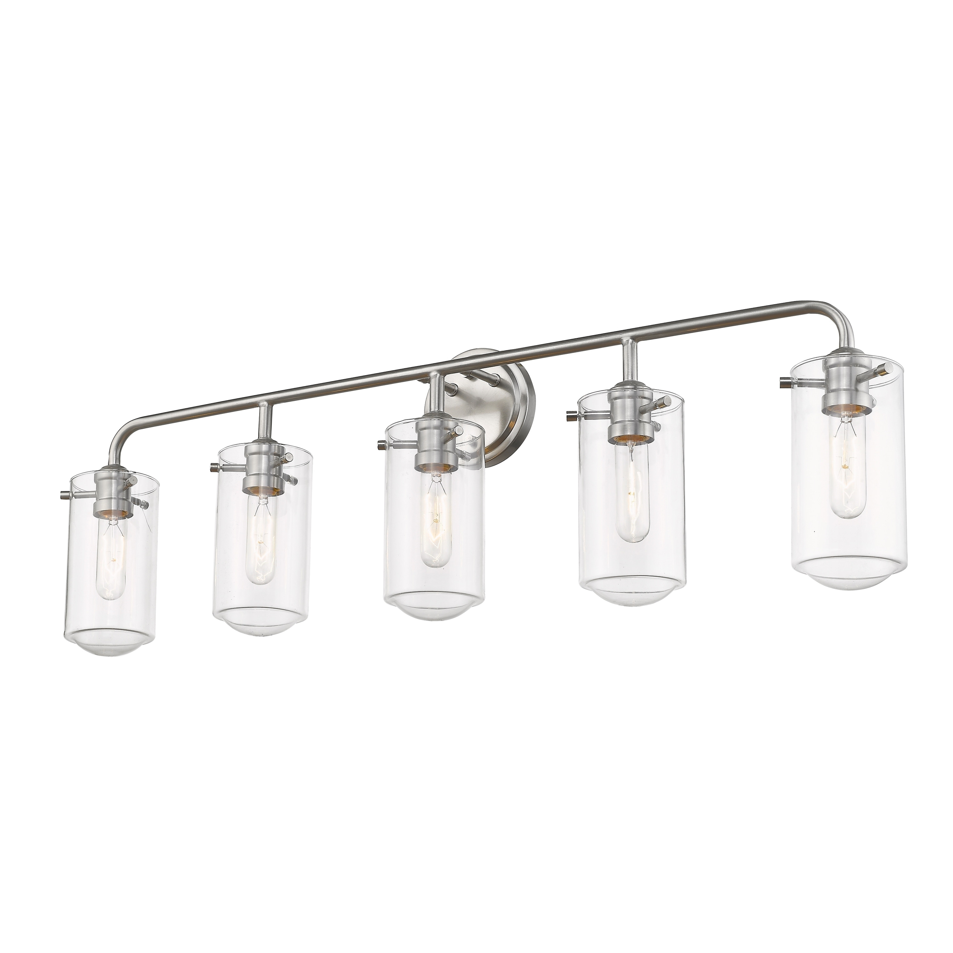 5 light vanity brushed nickel