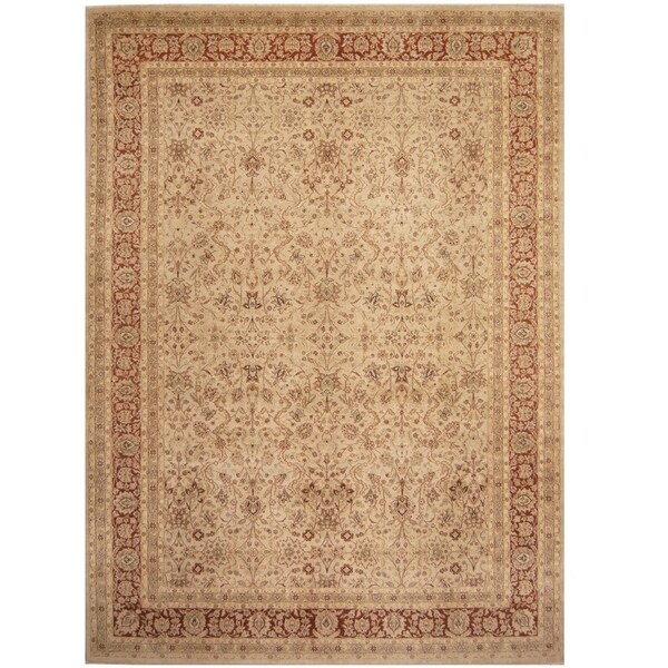 Handmade Vegetable Dye William Morris Wool Rug - 10' x 14'