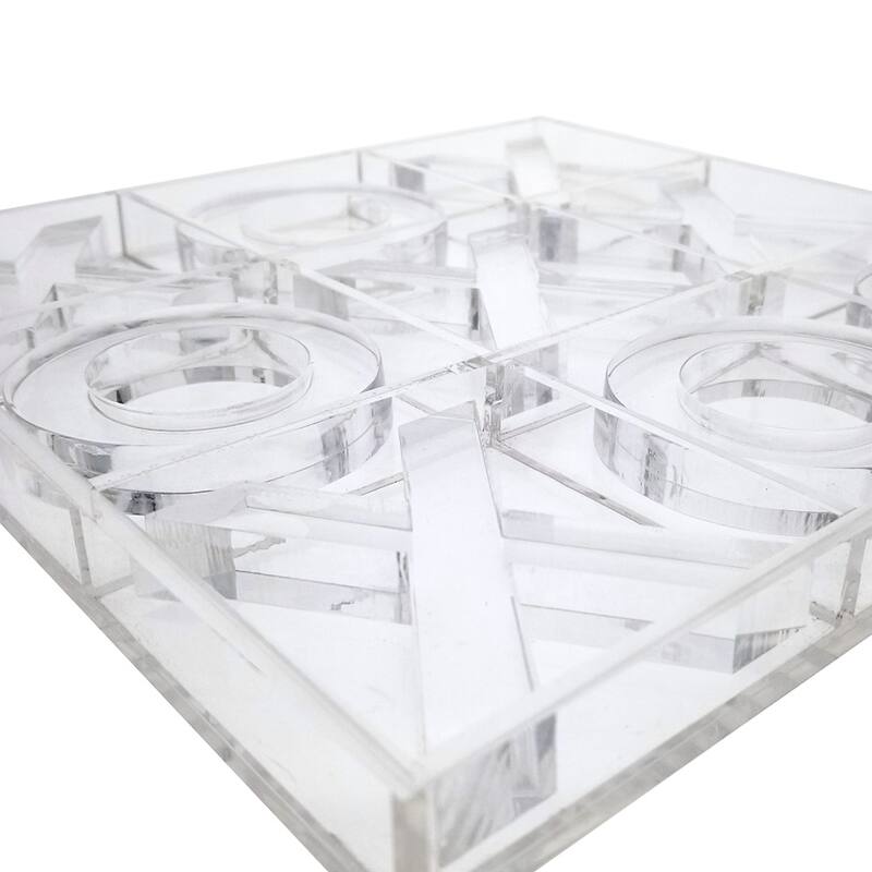OnDisplay Luxe Acrylic Tic Tac Toe Set, Clear