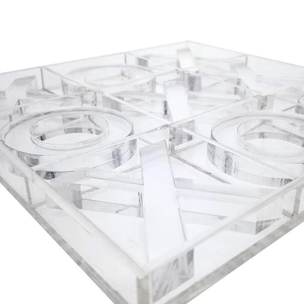 OnDisplay 3D Luxe Acrylic Tic Tac Toe Set (Clear)