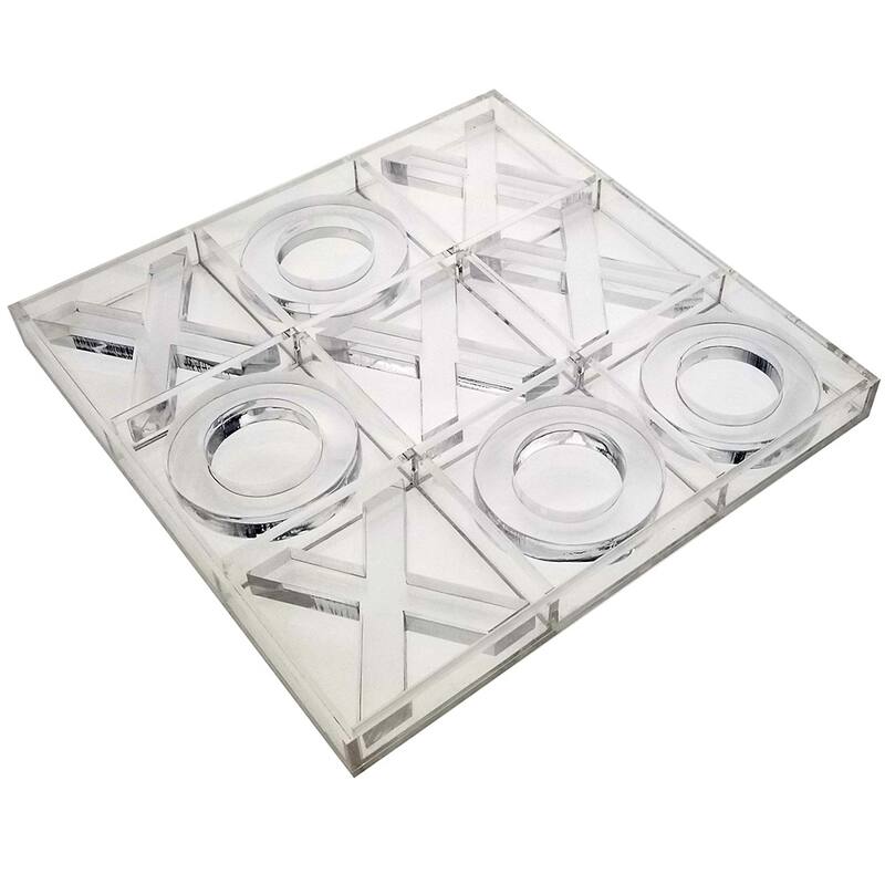 OnDisplay Luxe Acrylic Tic Tac Toe Set, Clear