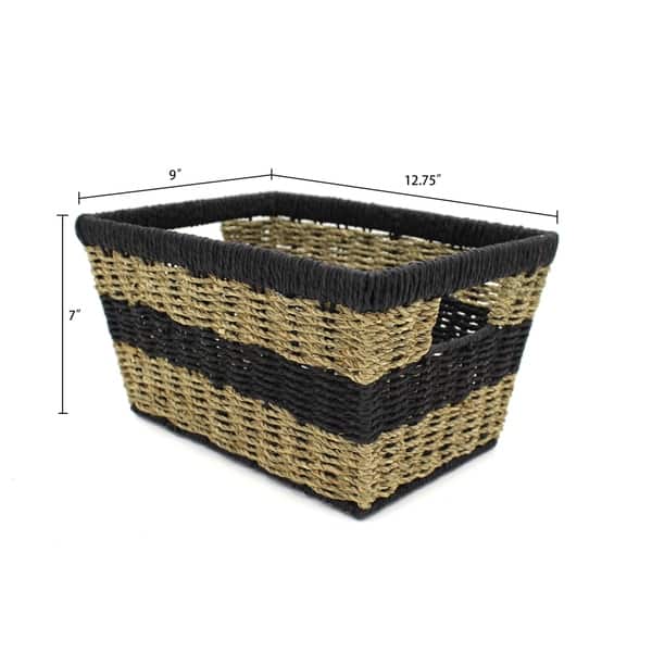 Handmade Modern Wicker Shelf Basket (Set of 2) by Handcrafted 4 Home