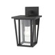 preview thumbnail 2 of 0, Seoul 1 Light Outdoor Wall Sconce in Black