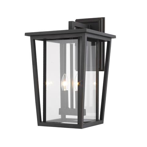 Seoul 2 Light Outdoor Wall Sconce in Oil Rubbed Bronze