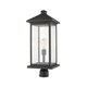 preview thumbnail 2 of 0, Portland 1 Light Outdoor Post Mount Fixture in Black