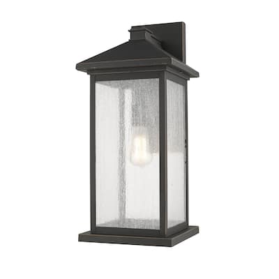 Portland 1 Light Outdoor Wall Sconce in Oil Rubbed Bronze