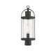 preview thumbnail 1 of 0, Roundhouse 1 Light Outdoor Post Mount Fixture in Black