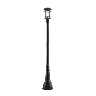 Jordan 1 Light Outdoor Post Mounted Fixture in Oil Rubbed Bronze - Brown