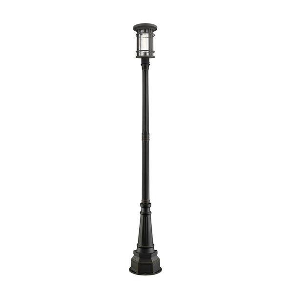 slide 1 of 1, Jordan 1 Light Outdoor Post Mounted Fixture in Oil Rubbed Bronze - Brown