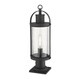 preview thumbnail 2 of 0, Roundhouse 1 Light Outdoor Pier Mounted Fixture in Black