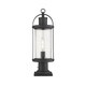 preview thumbnail 1 of 0, Roundhouse 1 Light Outdoor Pier Mounted Fixture in Black