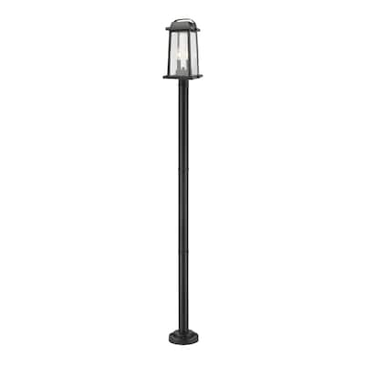 Millworks 2 Light Outdoor Post Mounted Fixture in Black