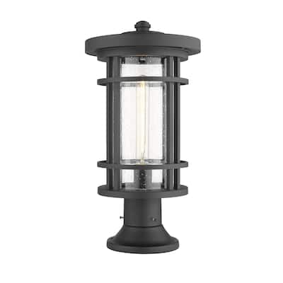 Jordan 1 Light Outdoor Pier Mounted Fixture in Black