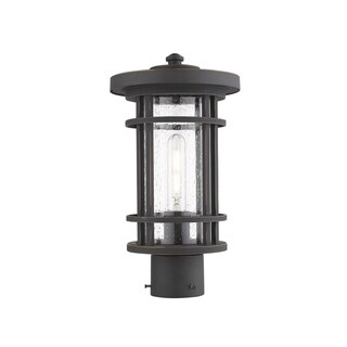 Jordan 1 Light Outdoor Post Mount Fixture in Oil Rubbed Bronze - Brown